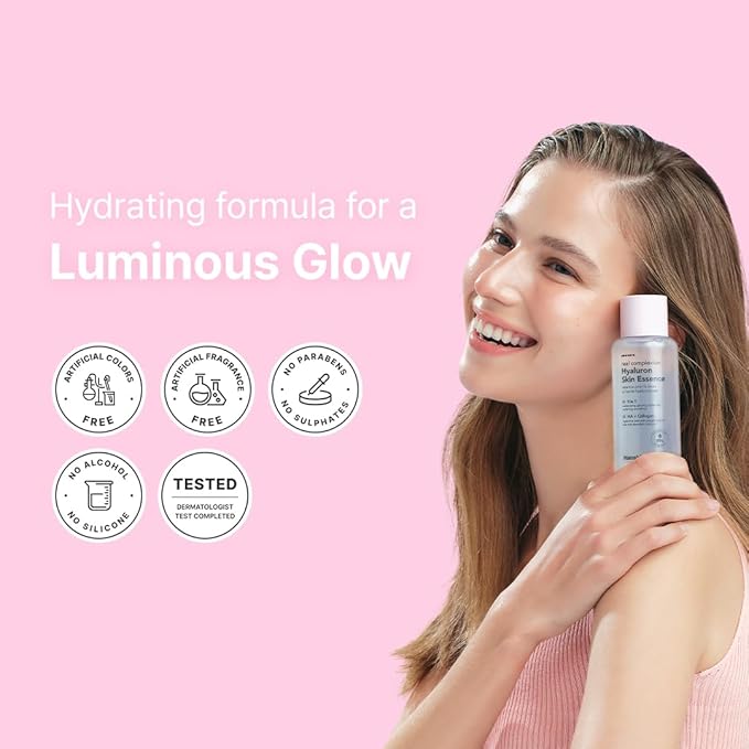Hanskin Hyaluron Skin Essence, Hydrating Facial Astringent Toner for Dry, Dull, Sensitive Skin - Hyaluronic Acid Collagen Moisturizing Purifying Paraben-Free Korean Skincare [5.07 fl. oz.]