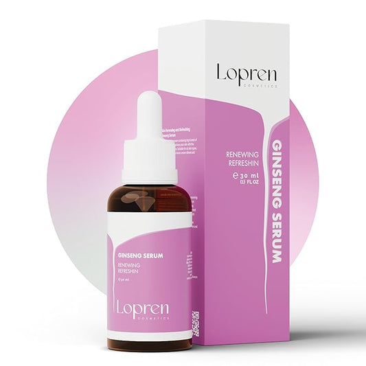 Ginseng Serum, Skin Renewing & Hydrating Facial Serum, High-Potency Ginseng & Peptides for Anti-Aging, Wrinkle Care & Skin Radiance, Paraben-Free & Fragrance-Free, 1 Fl Oz