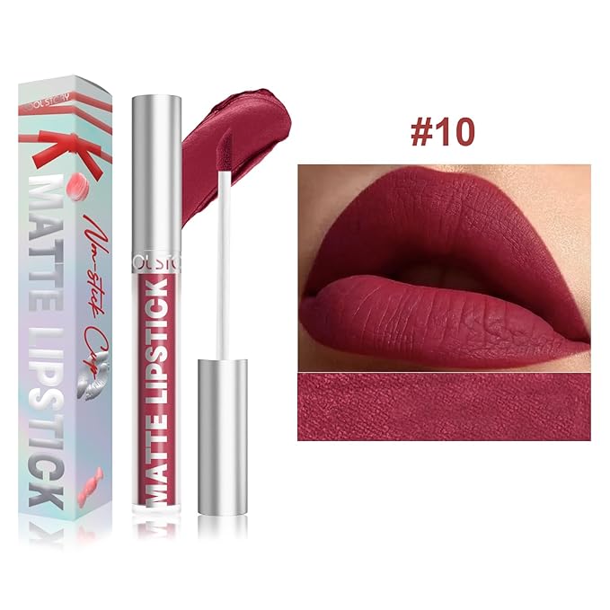 Matte Lip Gloss Stain Color Tint Long-Lasting Waterproof Formula (10)