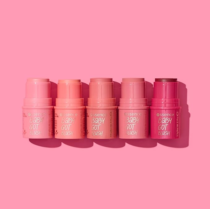 essence | Baby Got Blush Stick | Easy to Apply & Blend Pigmented Cream Blush Stick | Vegan & Cruelty Free | Free From Gluten, Parabens, Preservatives, & Microplastic Particles