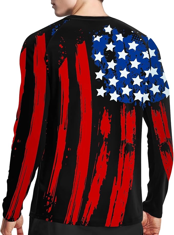 Men's Swim UPF 50+ Sun Protection Shirt Long Sleeve SPF Fishing Outdoor UV Hiking Lightweight Shirts