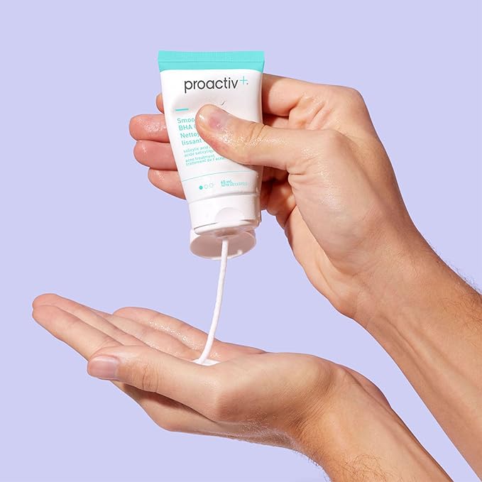Proactiv+ Smoothing BHA Cleanser, 6 oz, Unscented Acne Treatment for All Skin Types, 1% Salicylic Acid Cleanser with Soothing Aloe