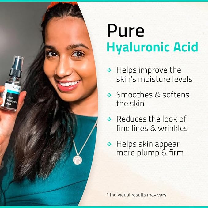 YEOUTH Pure Hyaluronic Acid Serum for Face 99% for Dry & Dull Skin, Hydrating Hyaluronic Acid Skincare Serum for Women & Men, For All Skin Types 1oz
