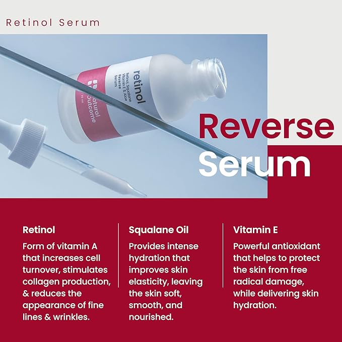 Hydrating Hyaluronic Acid Serum and Retinol Facial Serum - Night and Day Anti Aging Facial Serum Set 1 oz Each, Vegan, Cruelty Free & Fragrance Free