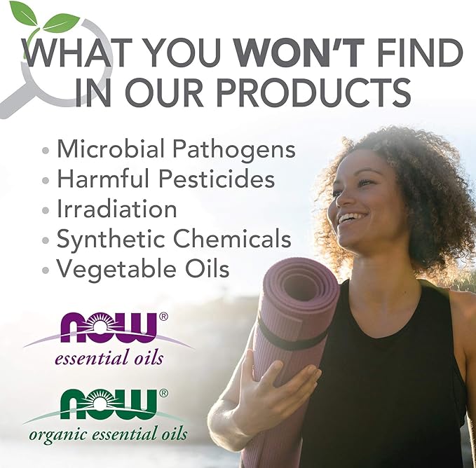 NOW Essential Oils, Peppermint Oil, Invigorating Aromatherapy Scent, Steam Distilled, 100% Pure, Vegan, Child Resistant Cap, 2-Ounce
