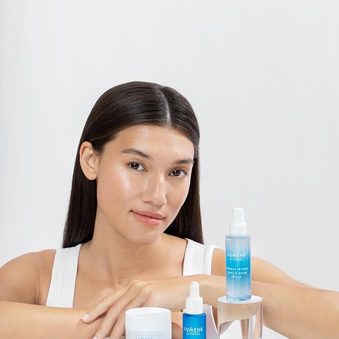 Lumene Nordic Hydra [Lähde] Birch Dew Jelly - Dual Hydrating Serum Face Moisturizer with Hyaluronic Acid and Nordic Birch Sap - Faily Face Serum for Dry Skin and All Skin Types (1.7 fl oz)