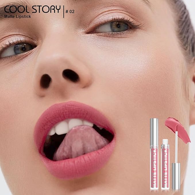 Matte Lip Gloss Stain Color Tint Long-Lasting Waterproof Formula (02)