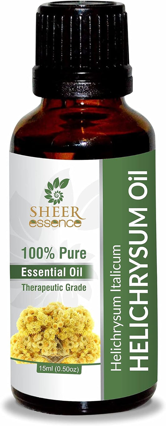 Helichrysum Oil 100% Pure Undiluted Natural Uncut Therapeutic Grade Steam Distilled Essential Oils for Skin, Hair and Aromatherapy 5000ML