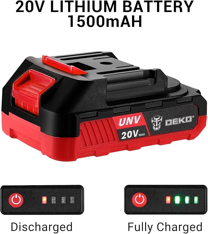 Power Drill Cordless: DEKO PRO Cordless Drill 20V Electric Power Drills Set Tool for Women with Battery and Charger 20 Volt Drills Driver Kit Red