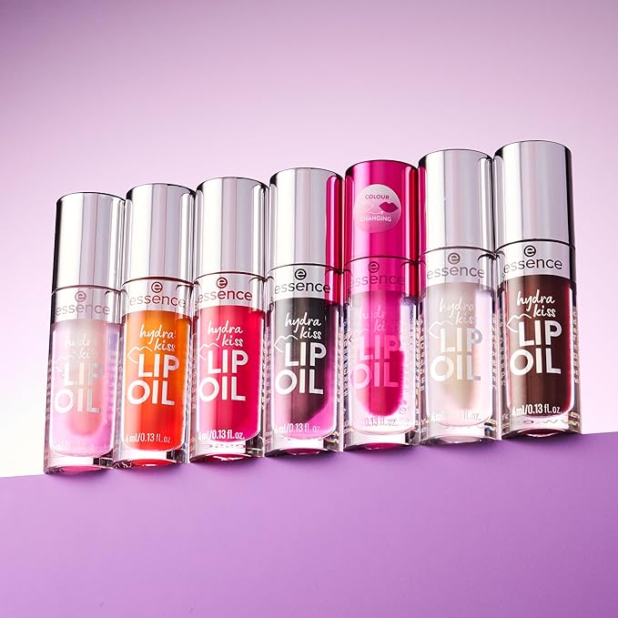 essence | Hydra Kiss Lip Oil |Intense Hydration & Glossy Finish | Infused with Hyaluronic Acid, Vitamin E & Jojoba Oil | Vegan & Cruelty Free (08 | Mocha Glow)
