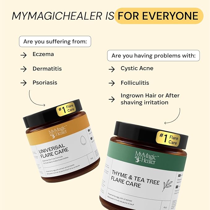 Universal Flare Care | Drawing Salve for HS, Boils, Cysts, Hemorrhoids, Pilonidal Cyst, Abscess | Anti-Chafing, Wound Care, Relief for Itching Skin w/Propolis & Egg Yolk Extract 4 oz