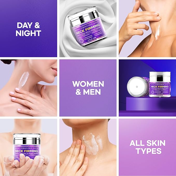 Korean Neck Firming Cream 1.7 fl oz – Peptide & Adenosine Tightening Cream with Hyaluronic Acid – Made in Korea – For Deep Neck Wrinkles, Loose Skin & Neckline Care