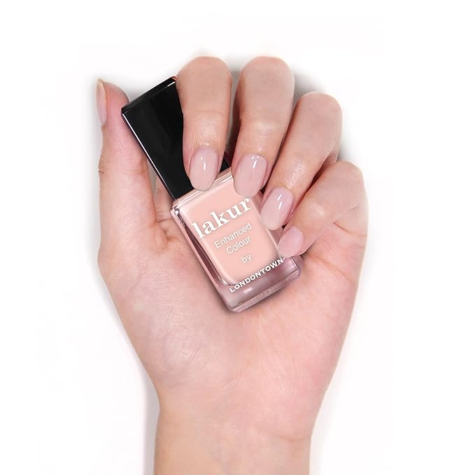 LONDONTOWN lakur Nail Polish - Chip-Resistant, Non-Toxic, Conditions & Hydrates Nails Glossy Sheer Pink, Cheerio, .40 fl oz