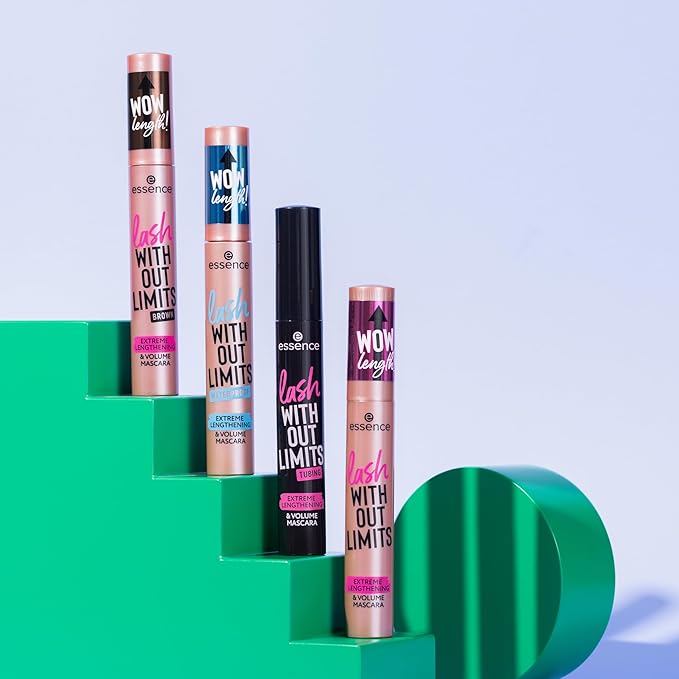 essence | Lash Without Limits Extreme Lengthening & Volume Waterproof Mascara | Volumizing & Lengthening | Vegan, Cruelty Free & Paraben Free