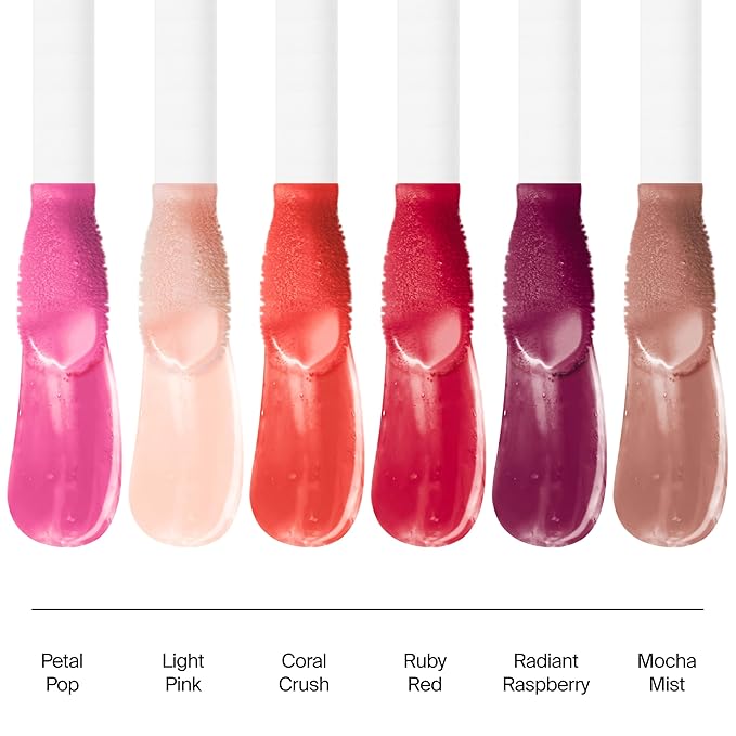 Neutrogena Hydro Boost Tinted Lip Oil with Hyaluronic Acid, glossy lip oil designed to hydrate & nourish lips while bringing out their natural color, Light Pink, .2 oz