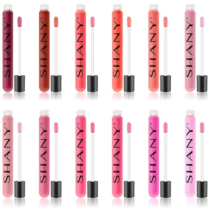 SHANY Lip Gloss - The Wanted Ones - Makeup Lip Gloss Lip Color luminizer Set with Aloe Vera and Vitamin E - New Formula - 12 Pieces