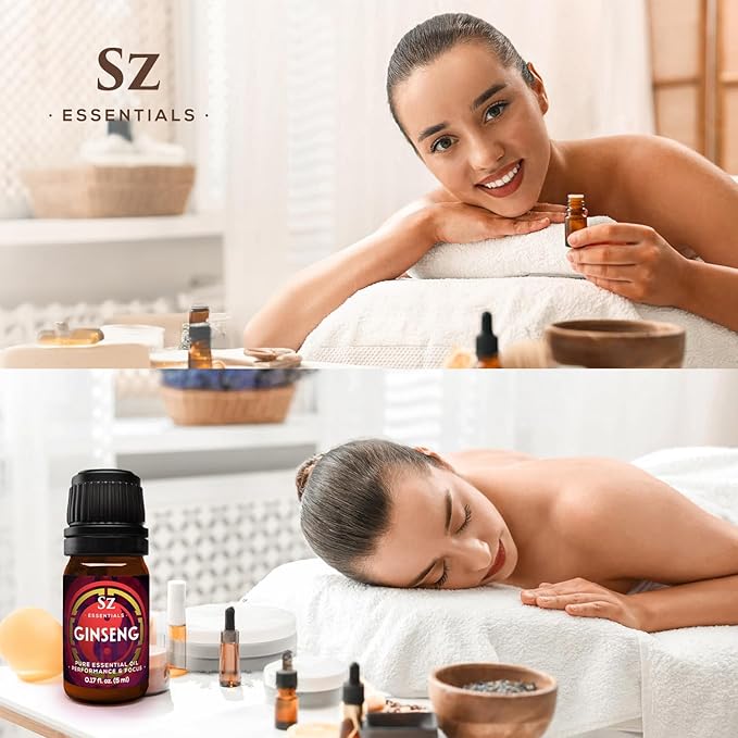Ginseng 100% Pure, Essential Undiluted Oil - Extracted from Korean Red Panax Ginseng - Rich & Fresh Scent with Earthy Overtones - Therapeutic Grade & Vegan - 5ml (0.17 fl oz)