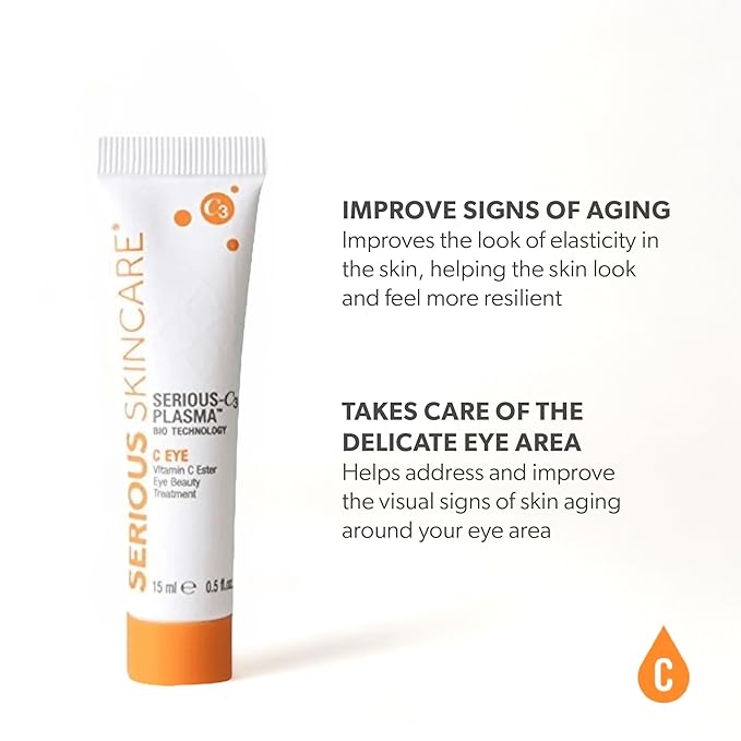 Vitamin C & Collagen Skin Care Set - Reduce Wrinkles, Brightening - C-Restore Night Cream Moisturizer for Face, Eye Treatment Gel & C Clean Face Cleanser - Deep Hydration - Serious Skincare C3