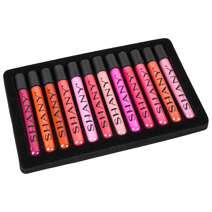 SHANY Lip Gloss - The Wanted Ones - Makeup Lip Gloss Lip Color luminizer Set with Aloe Vera and Vitamin E - New Formula - 12 Pieces