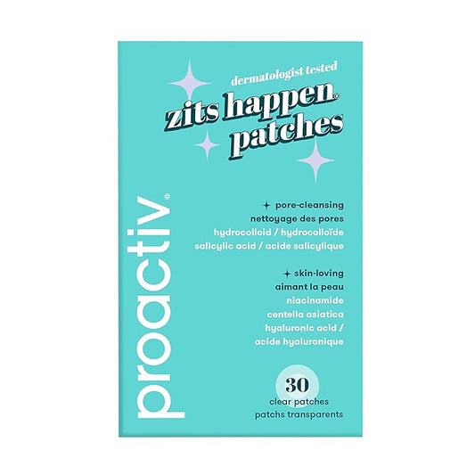 Proactiv Zits Happen® Hydrocolloid Acne Patches- Pimple Patches for Face and Back Acne with Pore Cleansing Salicylic Acid- 30 Count