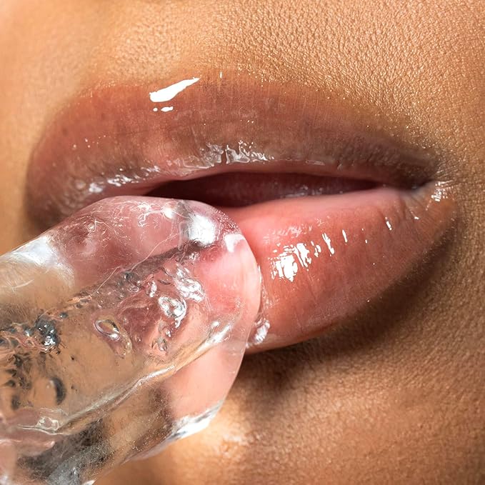 Palladio Lip Glaze Serum, Hydrating Lip Gloss with Peptides & Hyaluronic Acid for Plump, Smooth, and Nourished Lips – Vegan, High-Shine, Non-Sticky Finish (Crystal Ice)