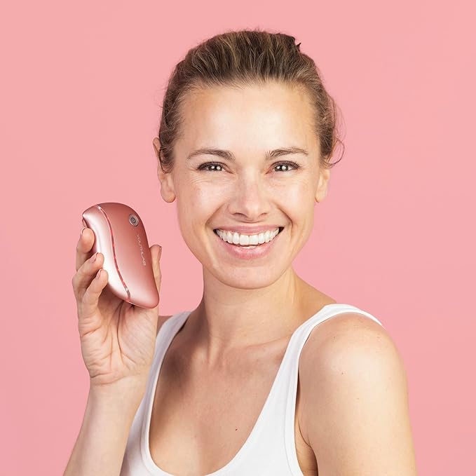 ProSculpt Heated Gua Sha Facial Massager – Electric Guasha Tool for Face Sculpting, Relaxation & Skincare | Soothing Vibration Facial Massage Tool with Contoured Design (Rose Gold)