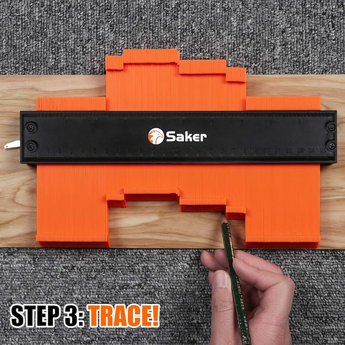 Saker Contour Gauge (10 Inch) Profile Tool with Adjustable Lock,Christmas Gifts for Men Women Dad Boyfriend Husband-Precisely Copy Irregular Shape Duplicator-Cool Gadgets for Woodworking Tool Tracing