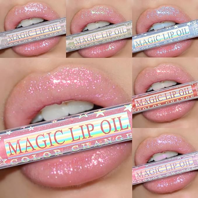 Petansy Shimmery Glitter Lip Gloss 6 Colors Liquid Lipstick Set Plumping Lip Oil | Syrupy gloss | Long Lasting | Moisturizing| High Shine | Lip Glow Set (6 Colors/Set)