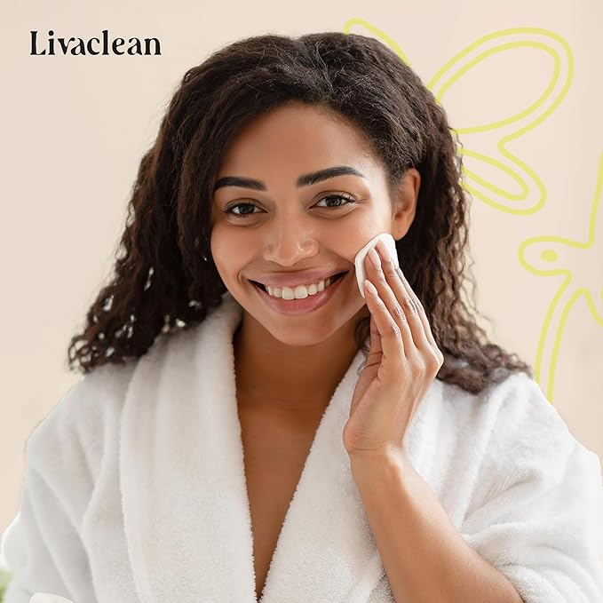 LivaClean 60 CT 20% Glycolic Acid Peel Pads with Aloe Vera – Resurfacing Toner Pads for Face, Exfoliating Wipes for Fine Lines, Wrinkles, Large Pores, Textured Skin, Includes Tweezer