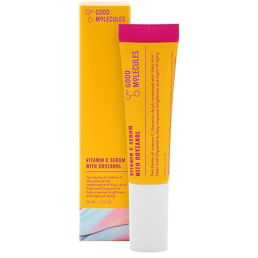 Good Molecules Vitamin C Serum with Oryzanol - Face Serum to Promote Collagen Production, Even Skin Tone, Anti-Aging, and Brightening - Skin Care for Face