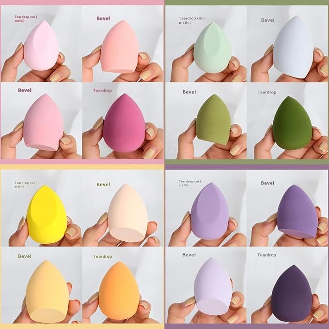 15-Piece Makeup Sponge Set - Makeup sponges without latex, Soft, Reusable & WashableMulti-Shape Beauty Sponges for Wet & Dry Use, Value Pack Makeup Blenders for Foundation & Concealer (15 packs)