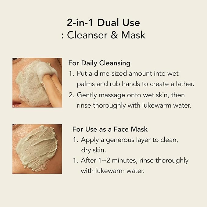 Whipped Korean Skincare Face Wash, Hydrating Vegan Cream Facial Cleanser for Dry Skin with Niacinamide, Hyaluronic Acid, Ceramide, Strawberry & Vanilla, Cleanser for Sensitive Skin