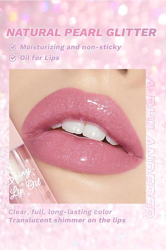 6PCS Color Changing Lip Oil Light Lipgloss Set, Moisturizing Hydrating Lip Glow Oil Lip Gloss Kit High Shine Lip Plumping Glass Finish Lip Gloss Liquid Lipstick for Women (Set D)