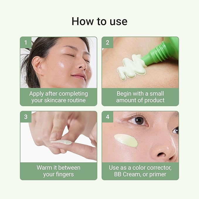 Meebak Cica Redness Solution Cream | Redness Relief for Face | Green Color-Corrector | BB Cream for Sensitive Skin | Green Color Corrector - Fair to Medium Skin