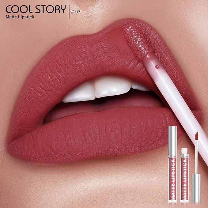 Matte Lip Gloss Stain Color Tint Long-Lasting Waterproof Formula (07)