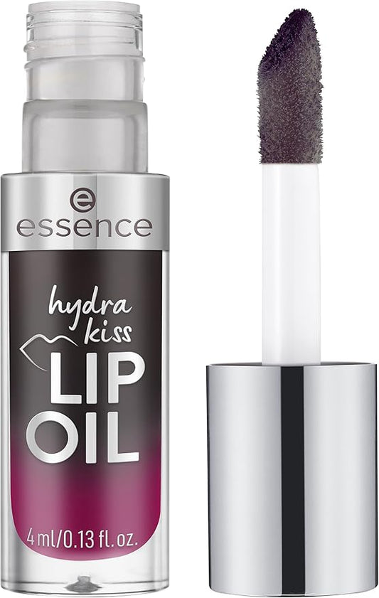 essence Hydra Kiss Lip Oil, Intense Hydration & Glossy Finish, Infused with Hyaluronic Acid, Vitamin E & Jojoba Oil, Vegan & Cruelty Free (05 | Midnight Mystery)
