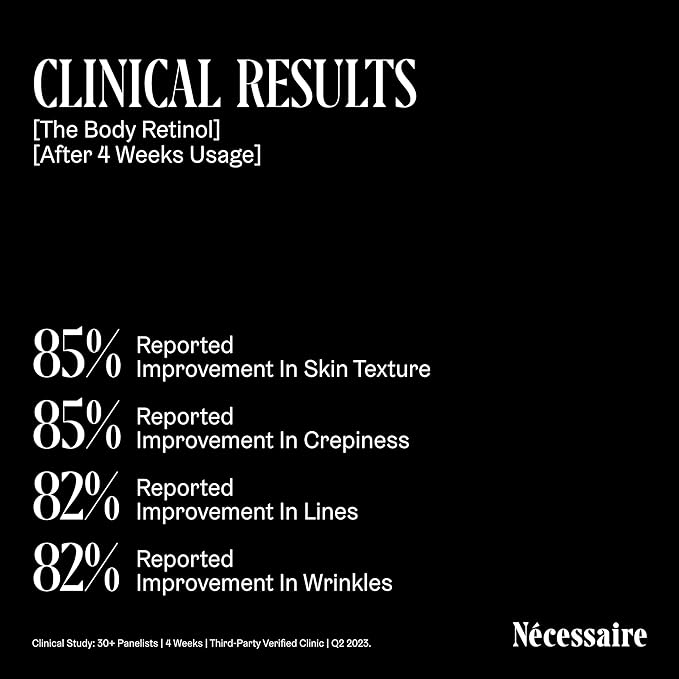 Nécessaire The Body Retinol - Firming Repair Serum + Retinol Body Lotion For Women & Men. Wrinkle + Line Prevention. 0.1% Pure + 10% AHA Crepey Skin Treatment. 5.1 oz