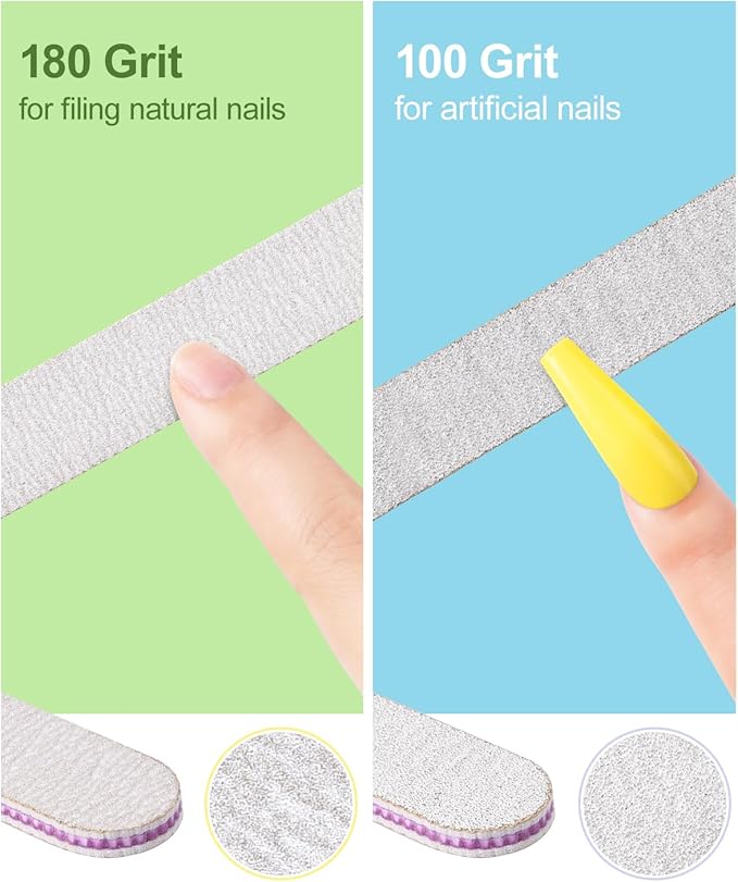 Nail Files and Buffers, MORGLES Nail Prep Kit with Emery Boards, Cuticle Remover Tools, Aloe Cuticle Oil for Manicure and Pedicure Shine Kit