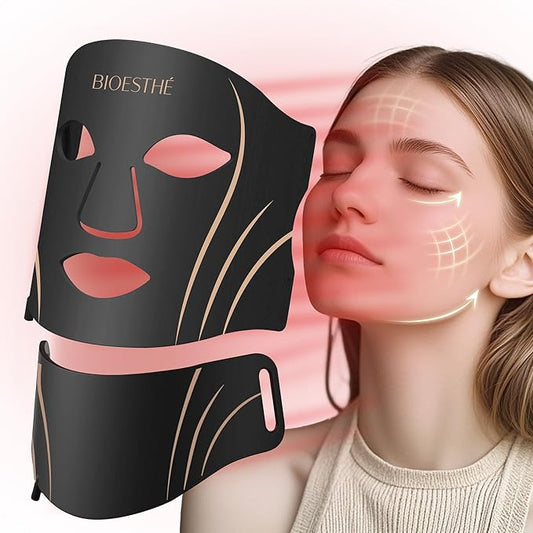 Red Light Therapy Face Mask for Women with 7 Colors LED Face & Neck Mask Light Therapy for Skincare Wrinkle & Anti-Aging Devices at Home