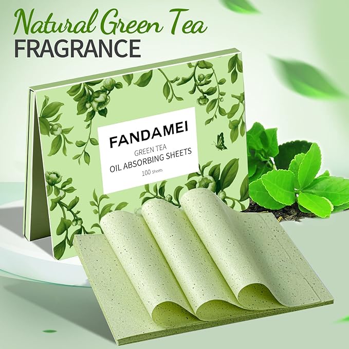 FANDAMEI Oil Blotting Sheets For Face, Oil Blotting Papers For Face, Blotting Paper for Oily Skin, Oil Control Film, Oil Absorbing Sheets, Oil Absorbing Tissues, 200 Counts