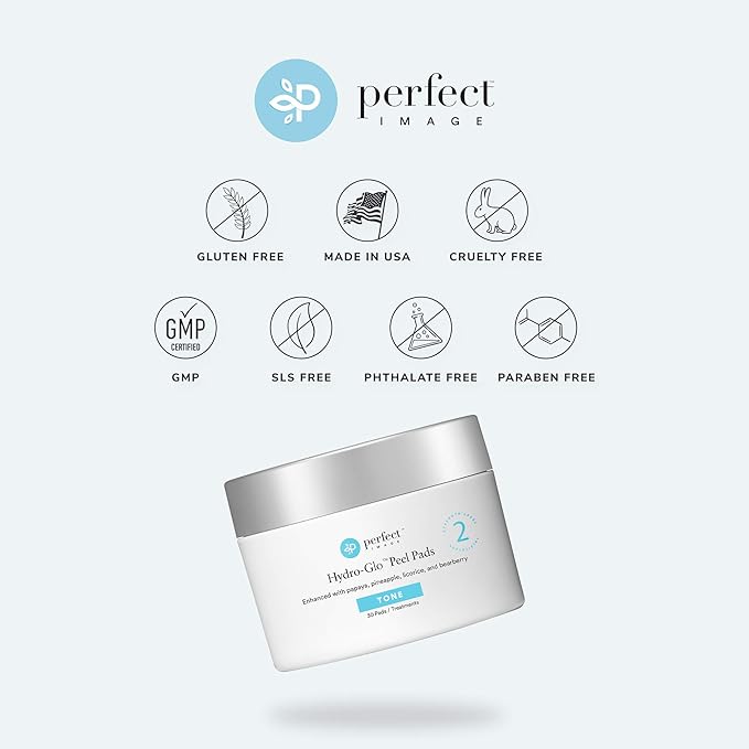 Hydro-Glo Peel Pads - Enhanced with Kojic, Mandelic, Glutathione, Licorice, Papaya, Pineapple, Bearberry Extracts (40% Strength)