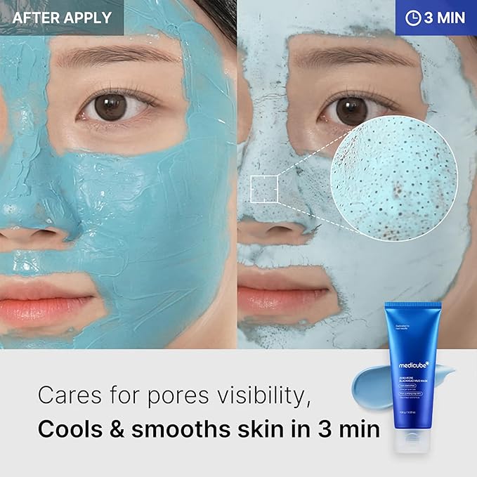 medicube Korean Viral Glass Skin Faical Mask Duo: Collagen Overnight Wrapping Peel Off Facial Mask Pack and Zero Pore Blackhead Mud Facial Mask and Jelly Brush