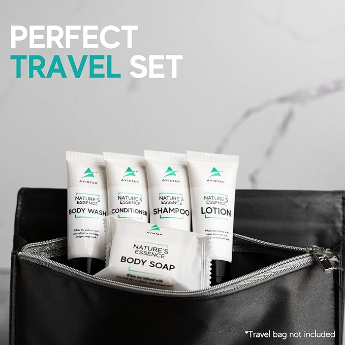 180 Piece Hotel Soap & Bulk Toiletries - Airbnb Essentials for Hosts & Guests - Hotel Shampoo & Conditioner Supplies for Guests, Hotel Toiletries Bulk Set, Mini Bulk Travel Size Toiletries, Air BnB