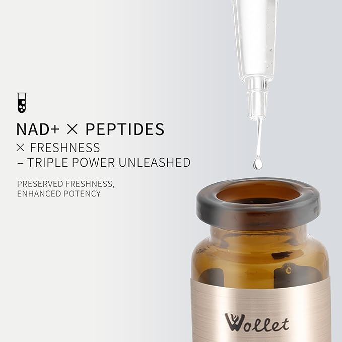 Anti Aging Peptide Serum – Collagen, NAD+, Niacinamide & Hyaluronic Acid | Lifting & Skin Renewal Without Microneedling | Wrinkle Repair, Firming & Brightening | Fragrance-Free