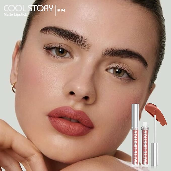 Matte Lip Gloss Stain Color Tint Long-Lasting Waterproof Formula (04)