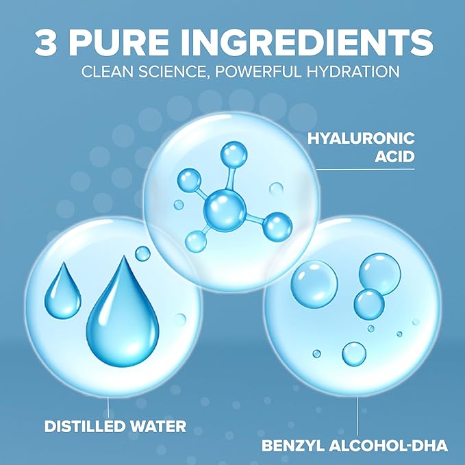 Hyaluronic Acid Serum with Vitamin B5 - Intense Hydration, Anti-Aging, Non-Greasy, Paraben Free, Face Serum - 1oz