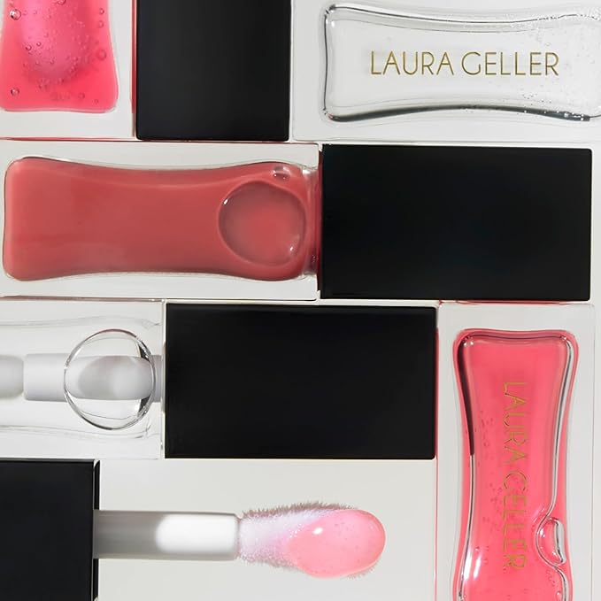 LAURA GELLER NEW YORK Fine Shine Glossy Lip Oil, Neutral Zone - Hydrating Squalane - Nude Lip Gloss