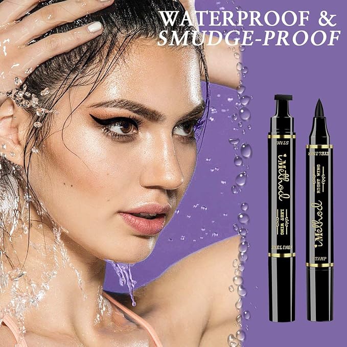 iMethod Eyeliner Stamp 2 Pens Winged Eyeliner Stamp, Perfect Wing Cat Eye Stamp, Long Lasting Liquid Eye Liner, Waterproof & Smudgeproof Makeup