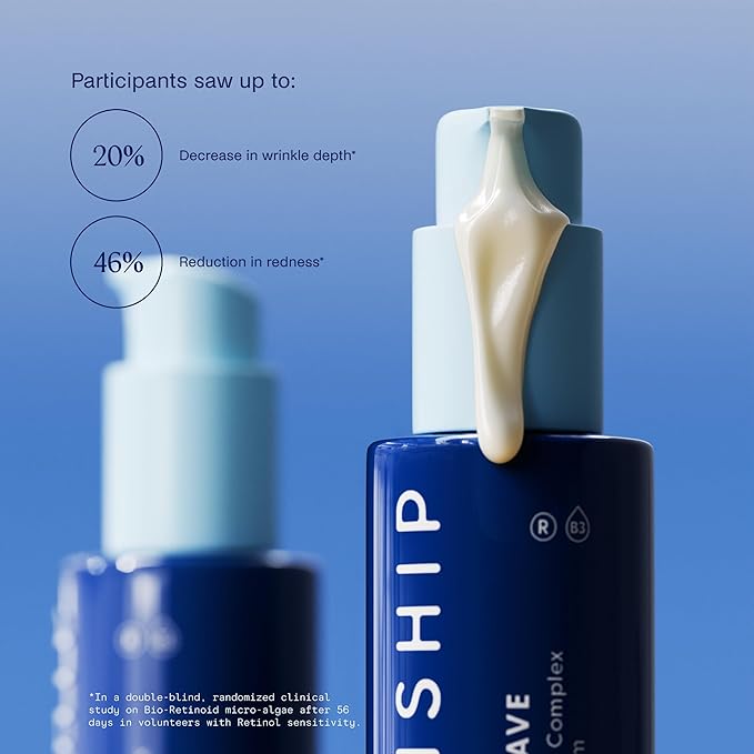Kinship Dream Wave 2% Bio-Retinoid Overnight Ultra Hydrating Serum for Face | Retinol for Sensitive Skin | Anti Aging Niacinamide + Tranexamic Acid | Smooth Wrinkles | Redness Reducing Skin Care 1 Oz