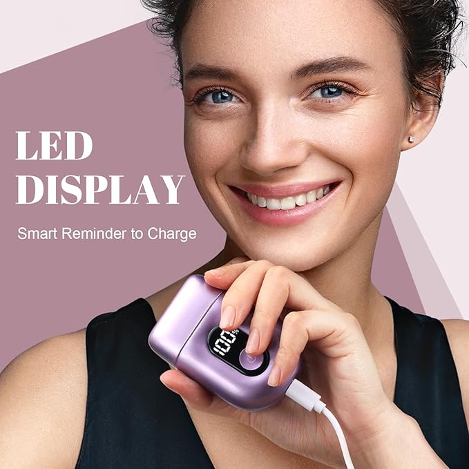 Electric Razor for Men, Mini Electric Foil Shavers, Ipx7 Waterproof Wet Dry Face Razor, Portable Travel Electric Shaver, Led Display, USB Type-C Charging